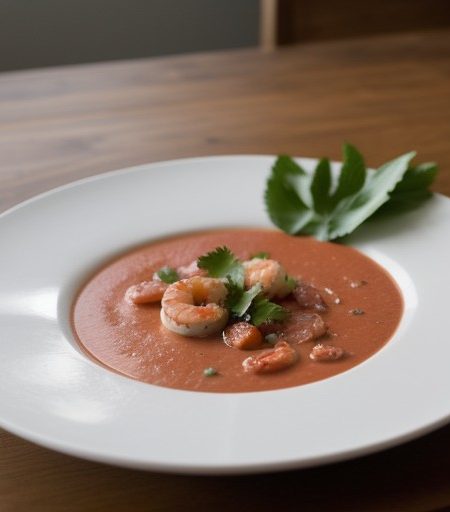 Spicy Gazpacho With Shrimp recipe image