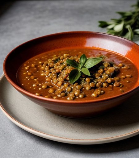 Spicy Lentil & Pepper Sauce for Pasta or Ri recipe image