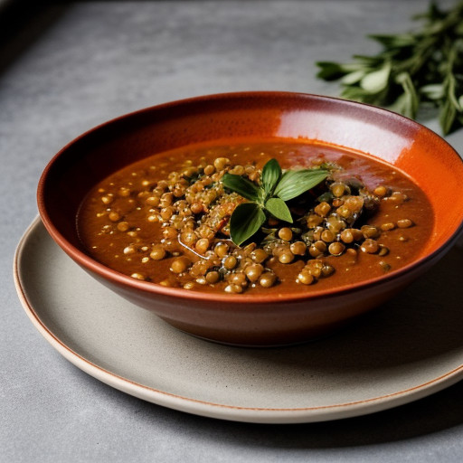 Spicy Lentil & Pepper Sauce for Pasta or Ri recipe image