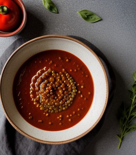 Spicy Lentil & Pepper Sauce for Pasta or Rice recipe image