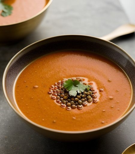 Spicy Lentil & Tomato Soup recipe image