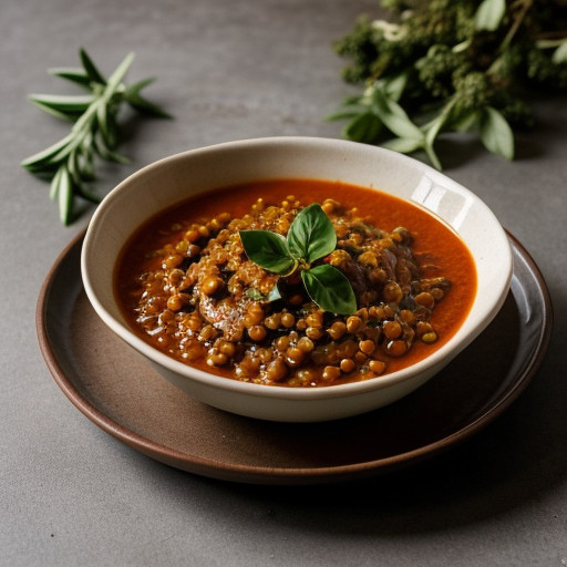 Spicy Lentil and Pepper Sauce for Pasta or Rice recipe image