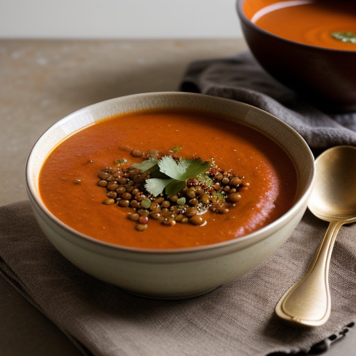 Spicy Lentil and Tomato Soup recipe image