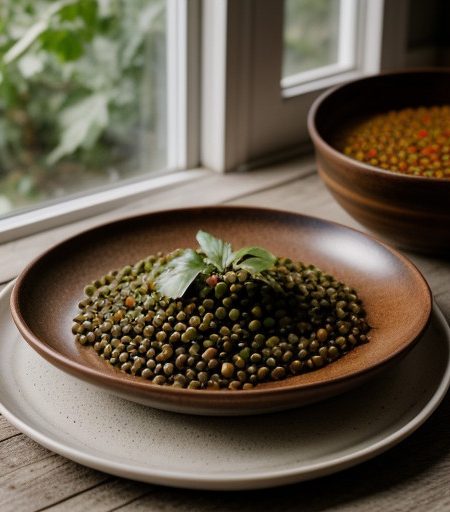 Spicy Lentils With Peppers and Tomatoes recipe image