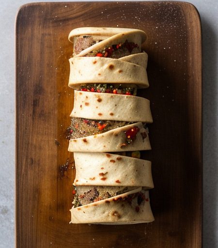 Spicy Mu Shu Beef Roll-Ups recipe image