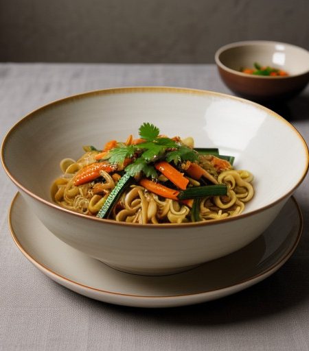 Spicy Noodles With Ginger & Fresh Vegetables *Jb recipe image