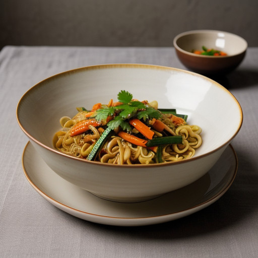 Spicy Noodles With Ginger & Fresh Vegetables *Jb recipe image
