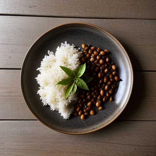 Spicy Okra With Basmati Rice & Black Beans recipe image