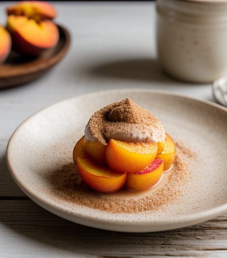 Spicy Peach Frozen Yogurt recipe image