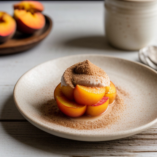 Spicy Peach Frozen Yogurt recipe image