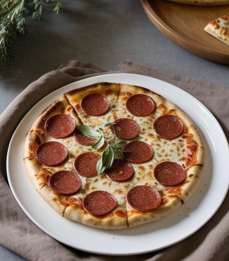 Spicy Pepperoni Pizza recipe image
