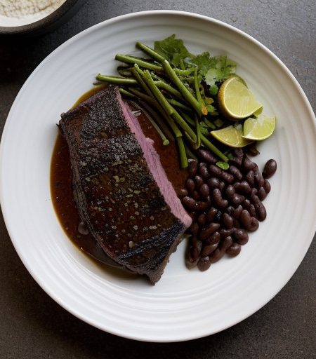 Spicy Rib Roast With Black Bean Salsa recipe image