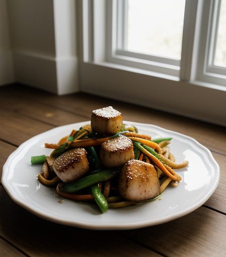 Spicy Scallops Stir-Fry recipe image