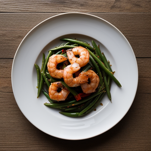 Spicy Shrimp With Green Beans & Red Pepper recipe image