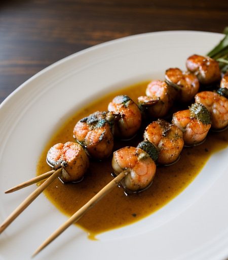Spicy Skewered Shrimp recipe image