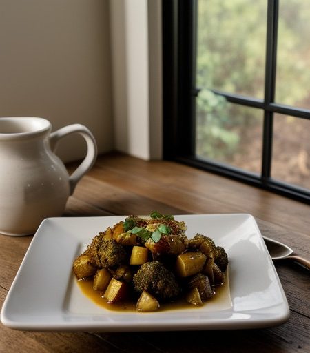 Spicy Stewed Cauliflower & Potatoes recipe image