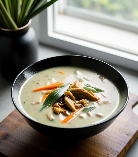 Spicy Thai Chicken & Coconut Soup recipe image