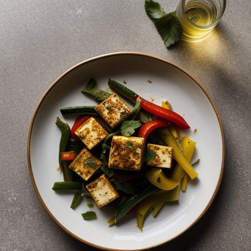 Spicy Tofu-Bell Pepper Supreme recipe image