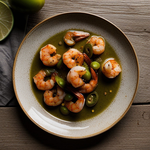 Spicy Tomatillo Shrimp recipe image