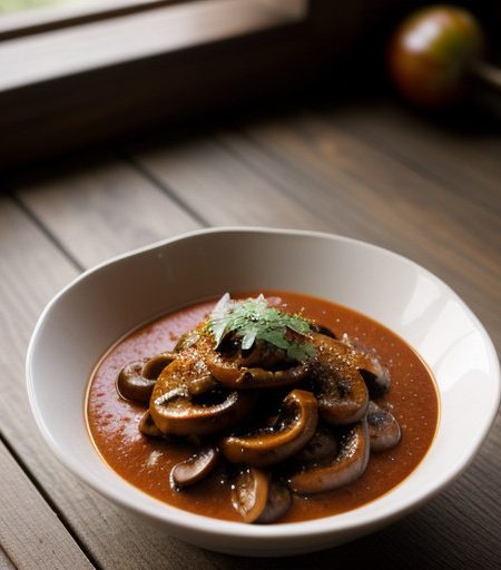 Spicy Tomato Mushroom Sauce recipe image