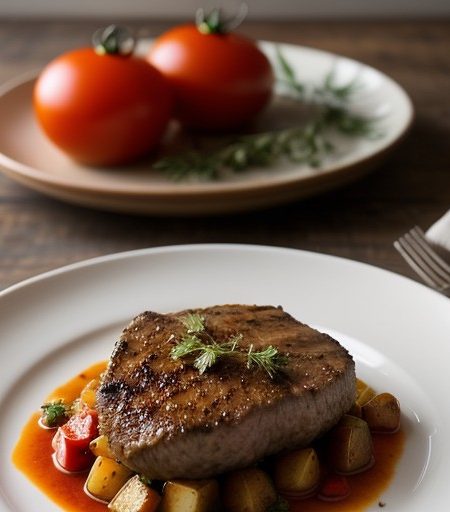 Spicy Tomato Steak recipe image
