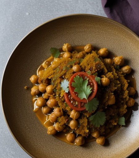Spicy Tomatoes & Eggplant With Chickpeas recipe image