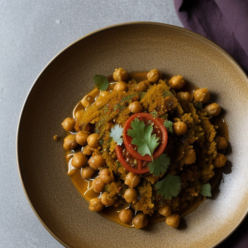 Spicy Tomatoes & Eggplant With Chickpeas recipe image