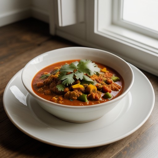 Spicy Vegetable-Cheese Chili recipe image
