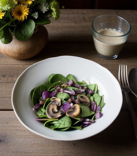 Spinach-Bacon Salad With Warm Dressing recipe image