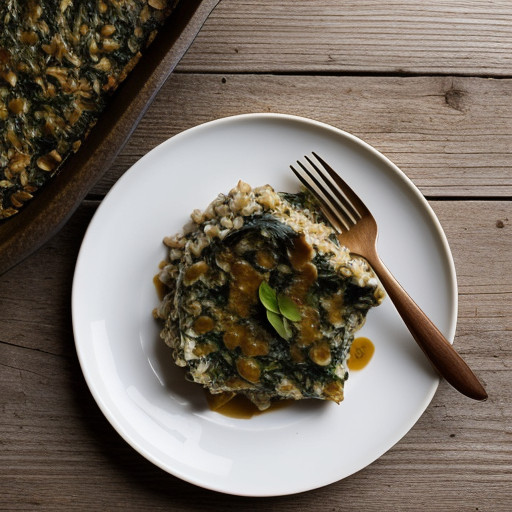 Spinach & Brown Rice Casserole (Lacto recipe image