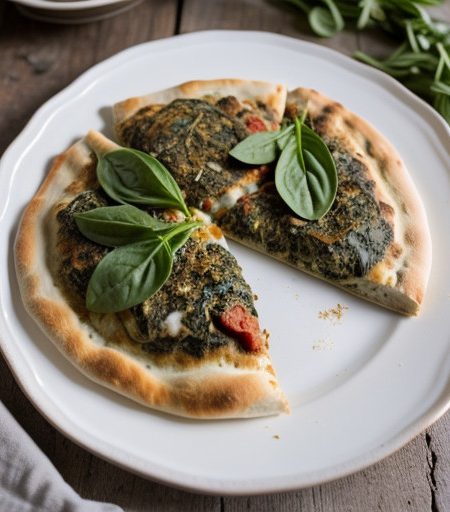 Spinach Calzone Pizzas recipe image
