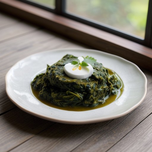 Spinach Cooked in a Bihari Style recipe image