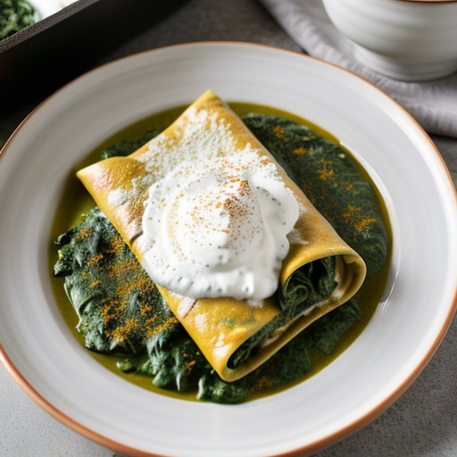 Spinach Enchiladas With Three Colors recipe image