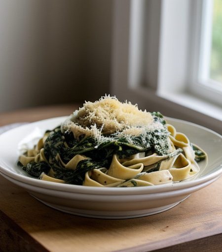 Spinach Fettucine recipe image