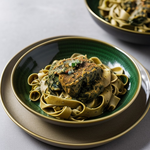 Spinach Fettucine With Ginger Chicken-Daley recipe image
