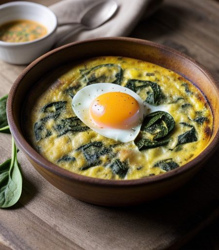 Spinach Frittata W/Creole Sauce recipe image