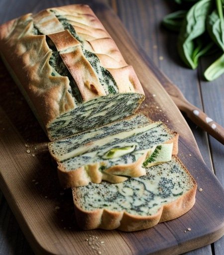 Spinach Garlic Bread recipe image