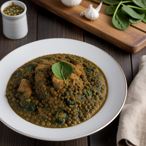 Spinach & Lentil or Chicken Dhansak. recipe image
