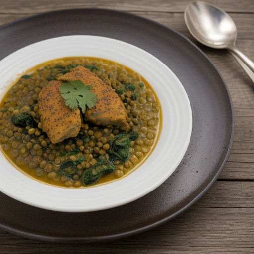 Spinach & Lentil or Chicken Dhansak. recipe image