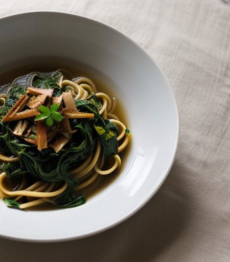 Spinach Miso Pasta recipe image