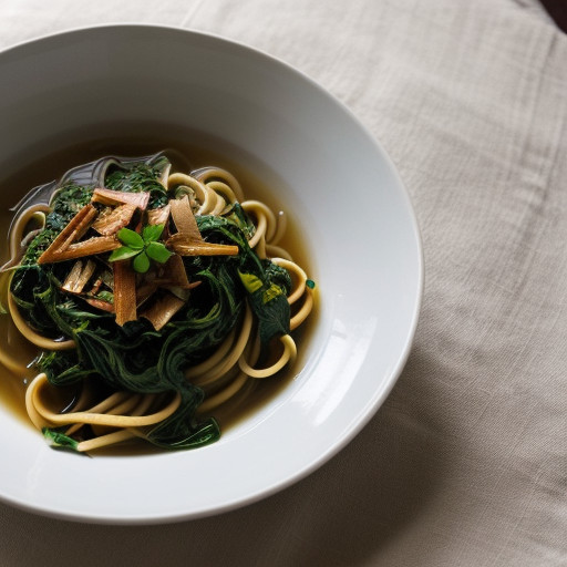 Spinach Miso Pasta recipe image