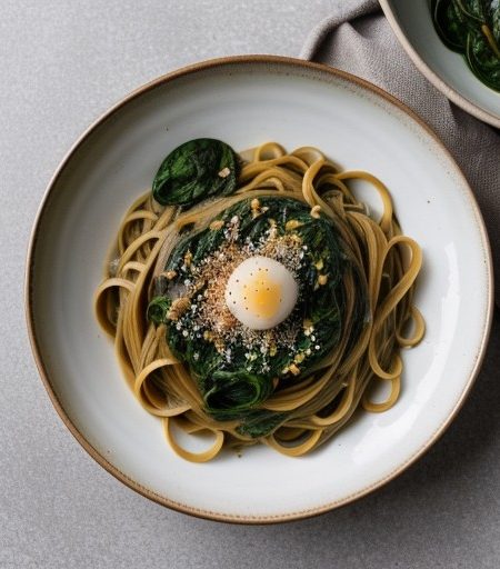 Spinach-Miso Pasta recipe image