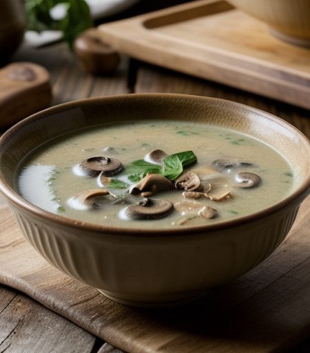 Spinach-Mushroom Soup recipe image