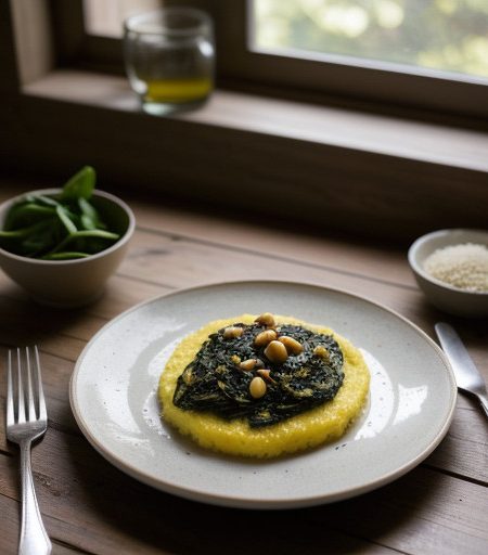 Spinach Polenta Topping recipe image