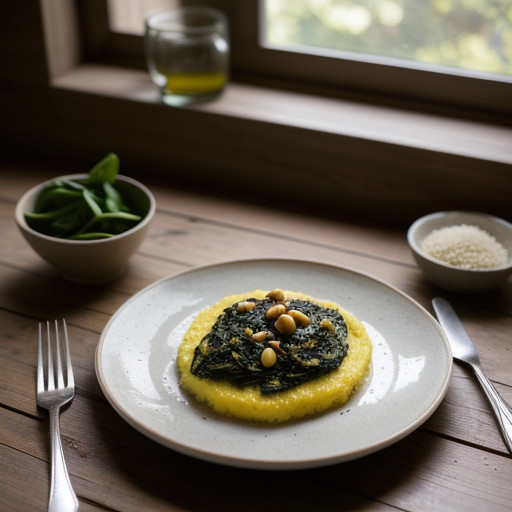 Spinach Polenta Topping recipe image