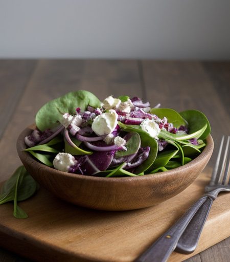 Spinach & Red Onion Salad recipe image