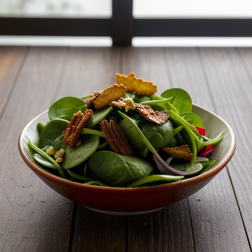 Spinach Salad With Crisp Red Chiles recipe image