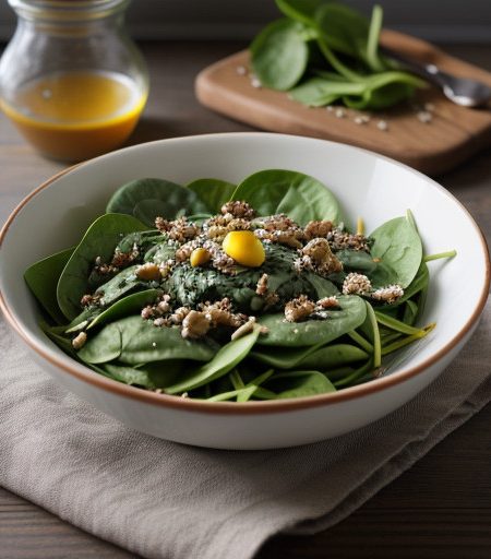 Spinach Salad With Honey Mustard Poppy Seed D recipe image
