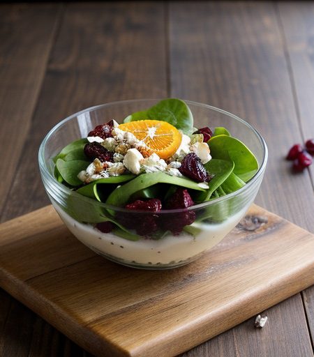 Spinach Salad With Pears & Cranberries recipe image