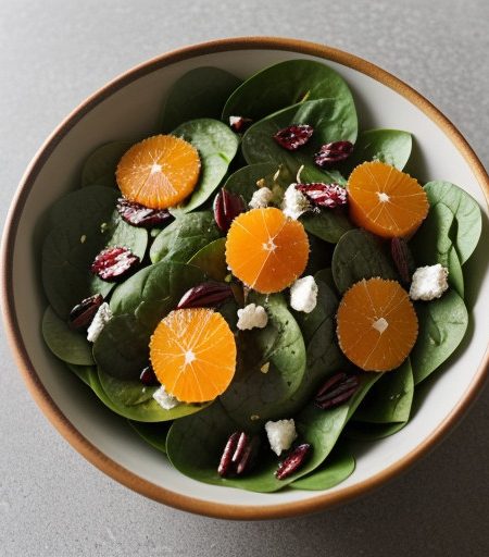 Spinach Salad With Tangy Orange Dressing recipe image